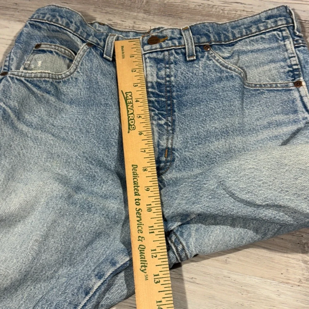 Vintage Lands End Jeans Men's Square Rigger 33 Blue Straight Leg USA 100% Cotton